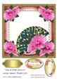 Fan & Pink Flowers Large Square Topper 3(5)