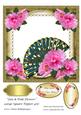 Fan & Pink Flowers Large Square Topper 4(5)