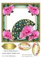 Fan & Pink Flowers Large Square Topper 6(5)