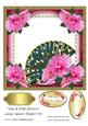 Fan & Pink Flowers Large Square Topper 7(5)