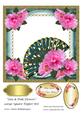Fan & Pink Flowers Large Square Topper 8(5)