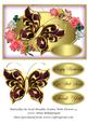 Butterfly on Oval Metallic Frame with Flowers 4