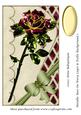 Metallic Rose on Wavy Layer & Trellis Background 2