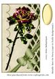 Metallic Rose on Wavy Layer & Trellis Background 3