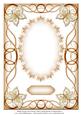 Blank Large Card Front with Swirly Border & Butterflies 2