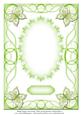 Blank Large Card Front with Swirly Border & Butterflies 3