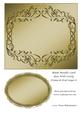 Blank Metallic Card Base with Swirly Frame & Oval Layer 8