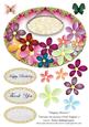 Happy Flowers Various Occasions Oval Topper 3