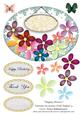 Happy Flowers Various Occasions Oval Topper 4