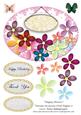 Happy Flowers Various Occasions Oval Topper 5