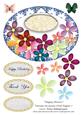 Happy Flowers Various Occasions Oval Topper 7