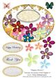 Happy Flowers Various Occasions Oval Topper 8