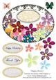Happy Flowers Various Occasions Oval Topper 9
