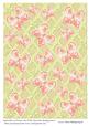 Butterflies & Flowers on Trellis Duo-tone Background 4