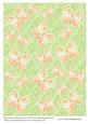 Butterflies & Flowers on Trellis Duo-tone Background 5