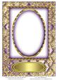 Decorative Border on Trellis Background Blank Card with Oval