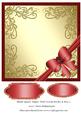Blank Square Topper with Swirly Border & Bow 3