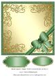 Blank Square Topper with Swirly Border & Bow 6