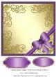 Blank Square Topper with Swirly Border & Bow 9