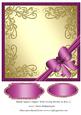 Blank Square Topper with Swirly Border & Bow 10