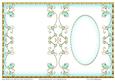 Large Blank Cut & Fold Card with Swirly Flowers 2