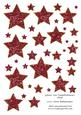 Glitter Star Embellishments (red)