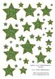 Glitter Star Embellishments (green)