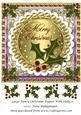 Large Fancy Christmas Topper with Holly 6