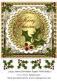 Large Fancy Christmas Topper with Holly 7