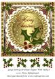 Large Fancy Christmas Topper with Holly 8