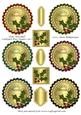 Feliz Navidad Scalloped Mini Toppers Set 1
