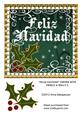 Feliz Navidad Topper with Swirls & Holly 2
