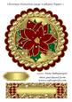 Christmas Poinsettia Large Scalloped Topper 1