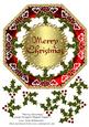 Merry Christmas Large Octagon Shaped Topper 1