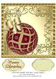 Christmas Bauble with Bow Large Topper 1