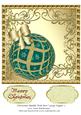 Christmas Bauble with Bow Large Topper 2