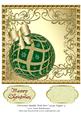 Christmas Bauble with Bow Large Topper 4