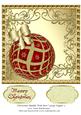 Christmas Bauble with Bow Large Topper 5