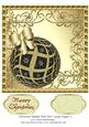 Christmas Bauble with Bow Large Topper 6