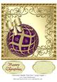 Christmas Bauble with Bow Large Topper 7