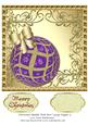 Christmas Bauble with Bow Large Topper 9