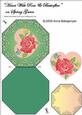 Heart with Rose and Butterflies on Spring Green