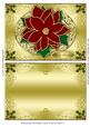 Poinsettia Christmas Card Front & Insert 1