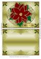 Poinsettia Christmas Card Front & Insert 2