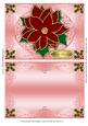 Poinsettia Christmas Card Front & Insert 4