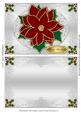 Poinsettia Christmas Card Front & Insert 5