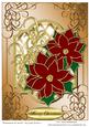 Poinsettias & Swirls A4 Card Front 3