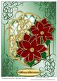 Poinsettias & Swirls A4 Card Front 4