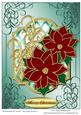 Poinsettias & Swirls A4 Card Front 5