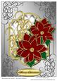 Poinsettias & Swirls A4 Card Front 6